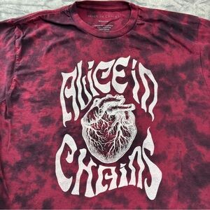 Alice in Chains Official T-Shirt Medium Tie Dye Heart Transplant Black Gives Way